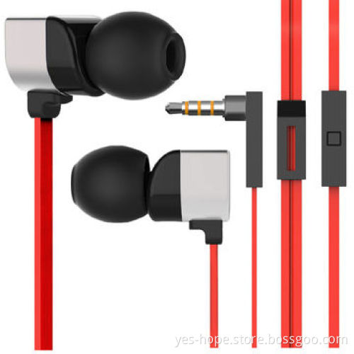 Flat cable earphone with mic for smartphone and iPadNew